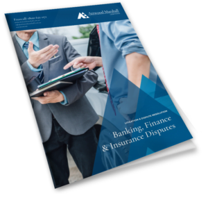 banking finance insurance dispute brochure cover